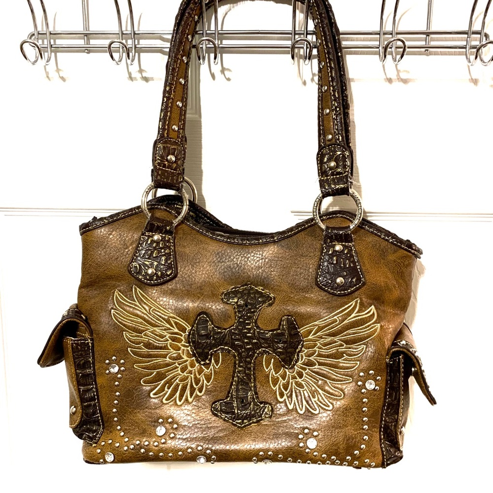 American Bling Leather Purse Hand Bag